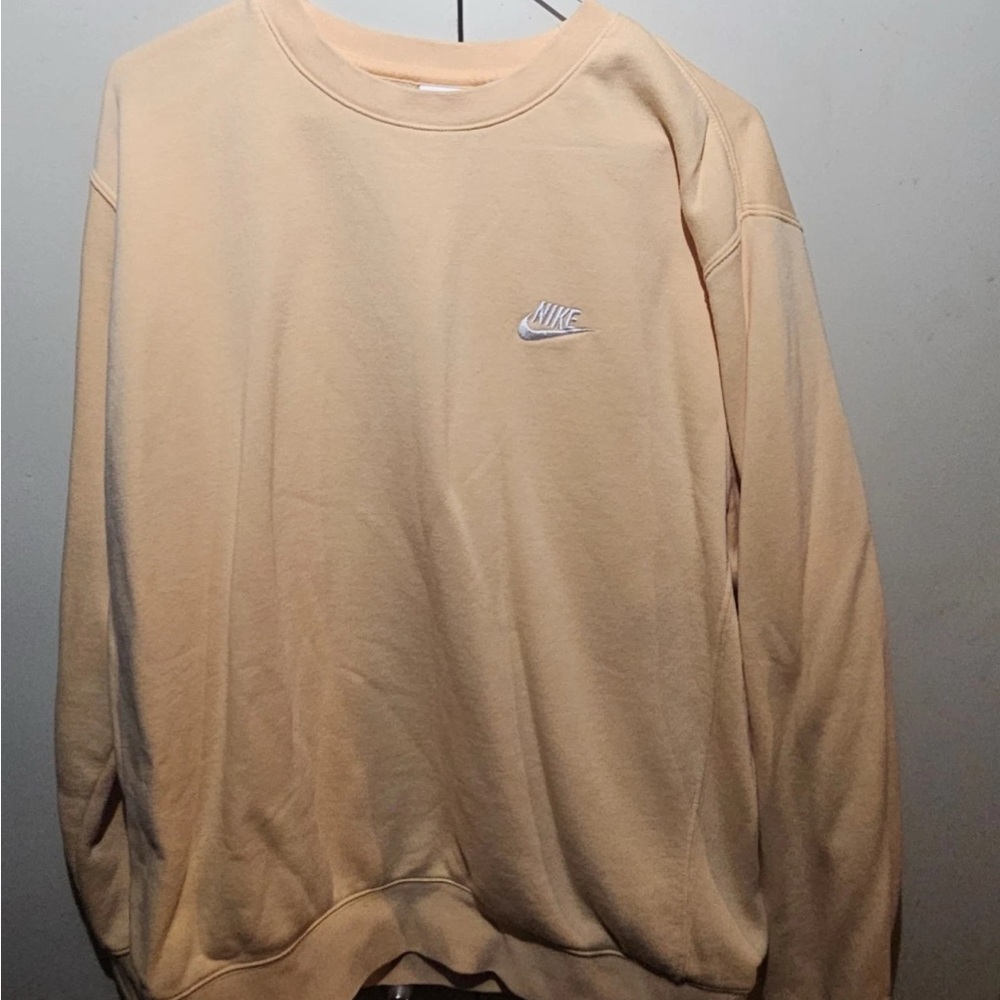 NIKE Sportswear Club Fleece Womens Sweatshirt Large Peach